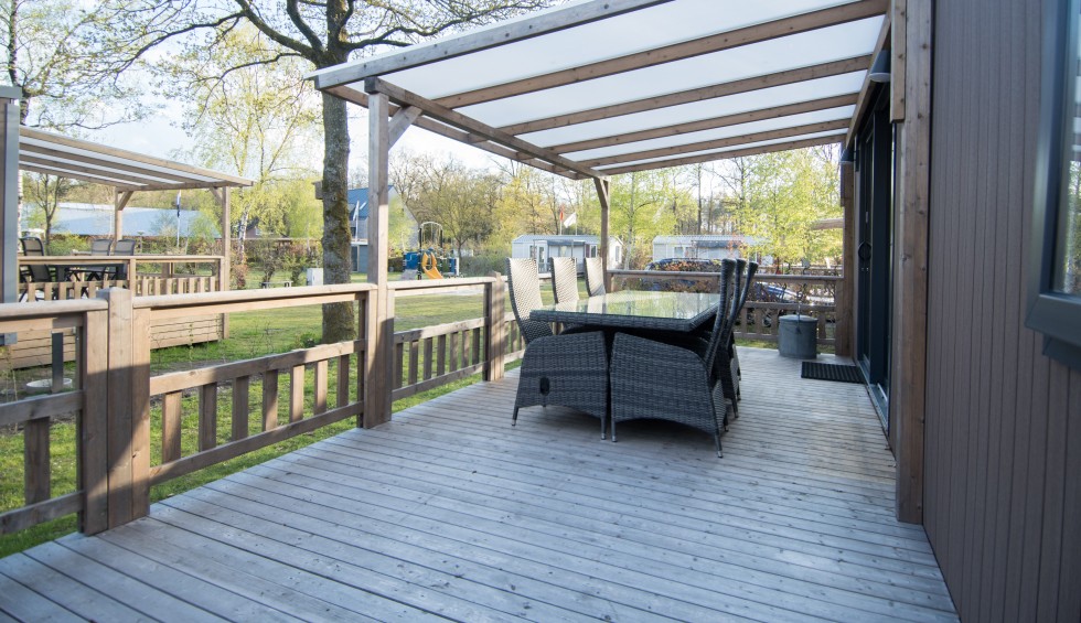 Chalet 6-persoons de luxe in Drenthe