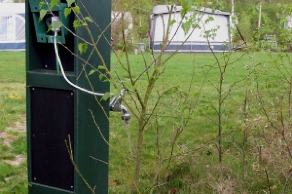 Watertappunt met vuilwaterafvoer