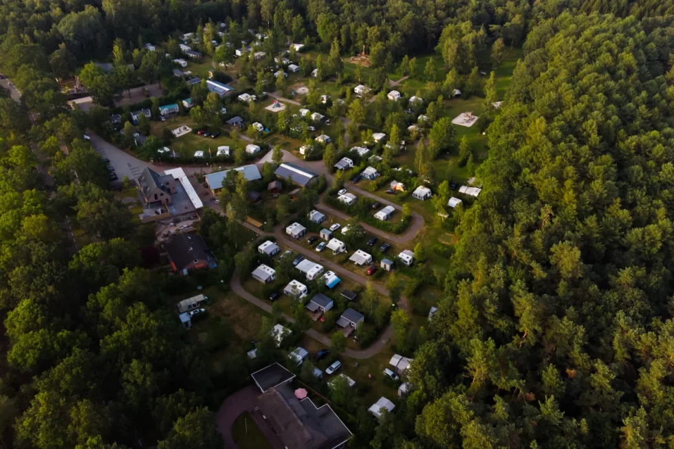 Luchtfoto camping de berken