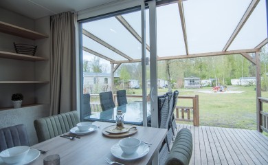 Chalet 6-persoons de luxe in Drenthe